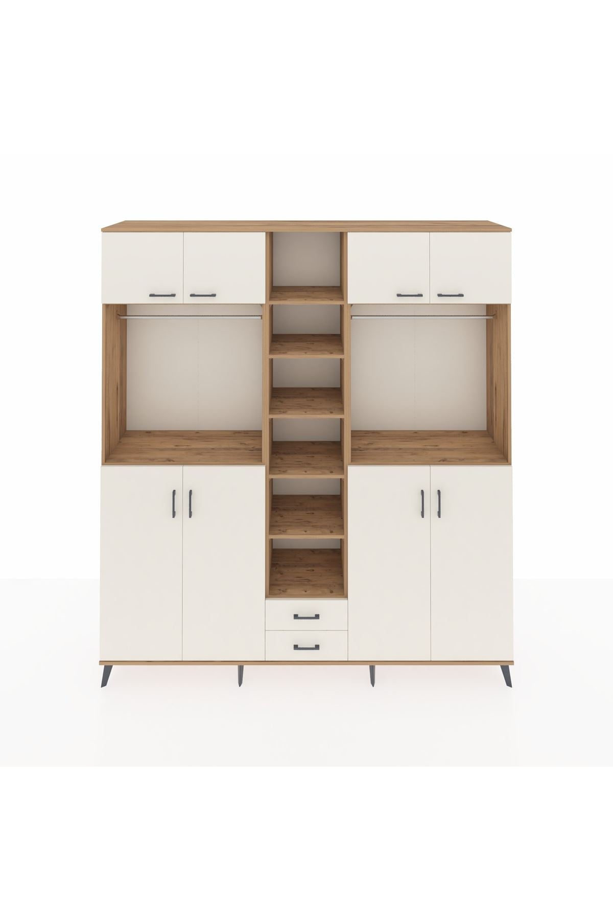 Hyperion Dolap 14 Raflı 2 Çekmeceli 2 Askılı 220x44x243 - S553M013V22B