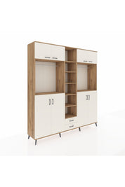 Hyperion Dolap 14 Raflı 2 Çekmeceli 2 Askılı 220x44x243 - S553M013V22B