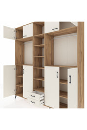 Hyperion Dolap 14 Raflı 2 Çekmeceli 2 Askılı 220x44x243 - S553M013V22B