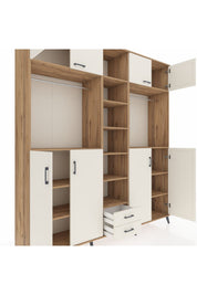 Hyperion Dolap 14 Raflı 2 Çekmeceli 2 Askılı 220x44x243 - S553M013V22B