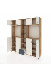 Hyperion Dolap 14 Raflı 2 Çekmeceli 2 Askılı 220x44x243 - S553M013V23B