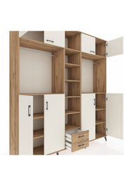 Hyperion Dolap 14 Raflı 2 Çekmeceli 2 Askılı 220x44x243 - S553M013V24B