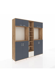 Hyperion Dolap 14 Raflı 2 Çekmeceli 2 Askılı 220x44x243 - S553M013V25B