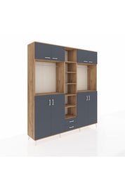 Hyperion Dolap 14 Raflı 2 Çekmeceli 2 Askılı 220x44x243 - S553M013V26B