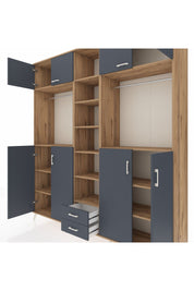 Hyperion Dolap 14 Raflı 2 Çekmeceli 2 Askılı 220x44x243 - S553M013V26B