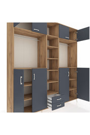 Hyperion Dolap 14 Raflı 2 Çekmeceli 2 Askılı 220x44x243 - S553M013V26B