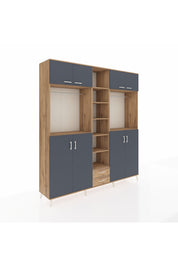 Hyperion Dolap 14 Raflı 2 Çekmeceli 2 Askılı 220x44x243 - S553M013V27B