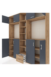 Hyperion Dolap 14 Raflı 2 Çekmeceli 2 Askılı 220x44x243 - S553M013V27B