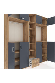 Hyperion Dolap 14 Raflı 2 Çekmeceli 2 Askılı 220x44x243 - S553M013V27B