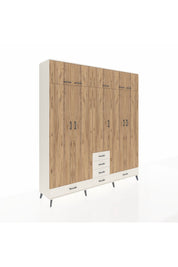 Hyperion Dolap 6 Raflı 6 Çekmeceli 4 Askılı 220x44x243 Aytaşı-Çam/Aytaşı