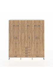 Hyperion Dolap 6 Raflı 6 Çekmeceli 4 Askılı 220x44x243 Aytaşı-Çam/Çam