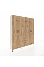 Hyperion Dolap 6 Raflı 6 Çekmeceli 4 Askılı 220x44x243 Aytaşı-Çam/Çam