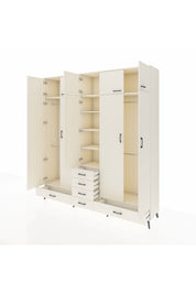 Hyperion Dolap 6 Raflı 6 Çekmeceli 4 Askılı 220x44x243 Aytaşı-Aytaşı/Aytaşı