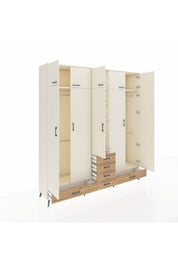 Hyperion Dolap 6 Raflı 6 Çekmeceli 4 Askılı 220x44x243 Aytaşı-Aytaşı/Çam