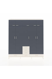 Hyperion Dolap 6 Raflı 6 Çekmeceli 4 Askılı 220x44x243 Aytaşı-Antrasit/Aytaşı