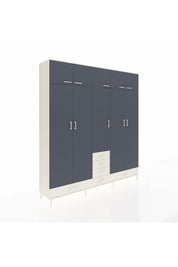 Hyperion Dolap 6 Raflı 6 Çekmeceli 4 Askılı 220x44x243 Aytaşı-Antrasit/Aytaşı