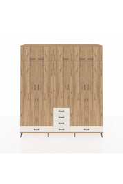 Hyperion Dolap 6 Raflı 6 Çekmeceli 4 Askılı 220x44x243 Çam-Çam/Aytaşı