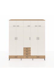 Hyperion Dolap 6 Raflı 6 Çekmeceli 4 Askılı 220x44x243 Çam-Aytaşı/Çam