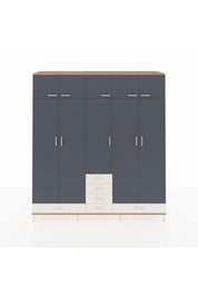 Hyperion Dolap 6 Raflı 6 Çekmeceli 4 Askılı 220x44x243 Çam-Antrasit/Aytaşı