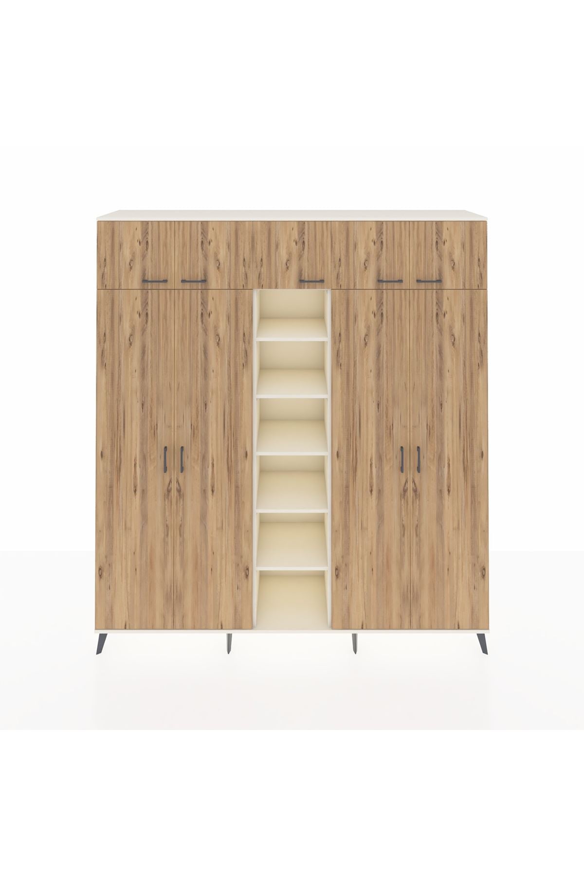 Hyperion Dolap 18 Raflı 9 Kapaklı 220x44x243 Aytaşı-Çam/Aytaşı