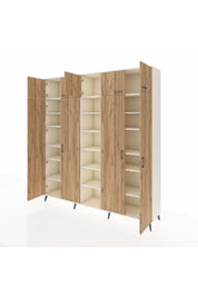 Hyperion Dolap 18 Raflı 9 Kapaklı 220x44x243 Aytaşı-Çam/Aytaşı