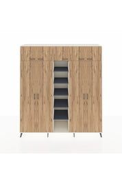 Hyperion Dolap 18 Raflı 9 Kapaklı 220x44x243 Aytaşı-Çam/Antrasit