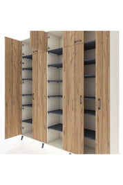 Hyperion Dolap 18 Raflı 9 Kapaklı 220x44x243 Aytaşı-Çam/Antrasit