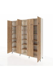 Hyperion Dolap 18 Raflı 9 Kapaklı 220x44x243 Aytaşı-Çam/Çam