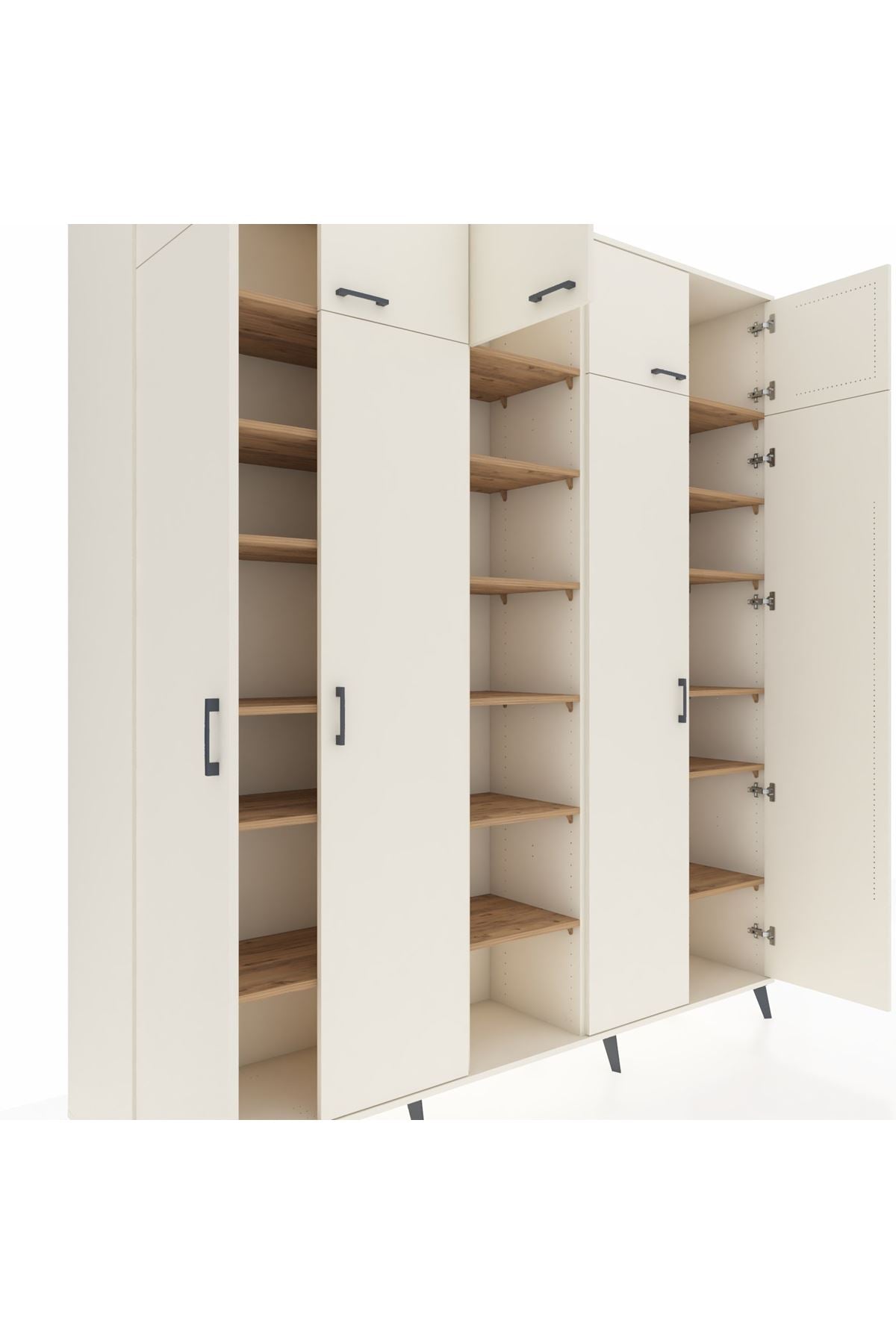 Hyperion Dolap 18 Raflı 9 Kapaklı 220x44x243 Aytaşı-Aytaşı/Çam