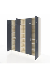 Hyperion Dolap 18 Raflı 9 Kapaklı 220x44x243 Aytaşı-Antrasit/Aytaşı