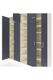 Hyperion Dolap 18 Raflı 9 Kapaklı 220x44x243 Aytaşı-Antrasit/Aytaşı