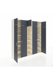 Hyperion Dolap 18 Raflı 9 Kapaklı 220x44x243 Aytaşı-Antrasit/Aytaşı