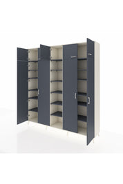 Hyperion Dolap 18 Raflı 9 Kapaklı 220x44x243 Aytaşı-Antrasit/Antrasit