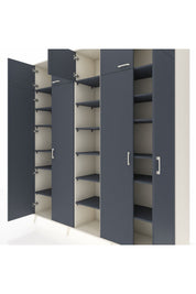 Hyperion Dolap 18 Raflı 9 Kapaklı 220x44x243 Aytaşı-Antrasit/Antrasit