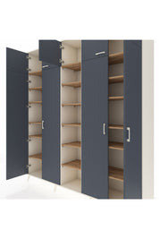 Hyperion Dolap 18 Raflı 9 Kapaklı 220x44x243 Aytaşı-Antrasit/Çam