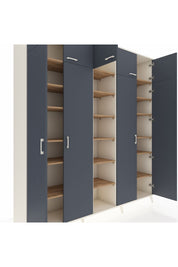 Hyperion Dolap 18 Raflı 9 Kapaklı 220x44x243 Aytaşı-Antrasit/Çam