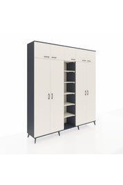 Hyperion Dolap 18 Raflı 9 Kapaklı 220x44x243 Antrasit-Aytaşı/Aytaşı