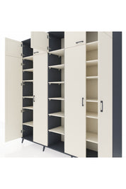 Hyperion Dolap 18 Raflı 9 Kapaklı 220x44x243 Antrasit-Aytaşı/Aytaşı