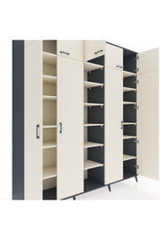 Hyperion Dolap 18 Raflı 9 Kapaklı 220x44x243 Antrasit-Aytaşı/Aytaşı