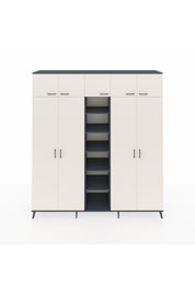 Hyperion Dolap 18 Raflı 9 Kapaklı 220x44x243 Antrasit-Aytaşı/Antrasit