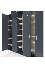 Hyperion Dolap 18 Raflı 9 Kapaklı 220x44x243 Antrasit-Antrasit/Aytaşı