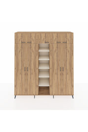 Hyperion Dolap 18 Raflı 9 Kapaklı 220x44x243 Çam-Çam/Aytaşı