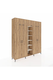 Hyperion Dolap 18 Raflı 9 Kapaklı 220x44x243 Çam-Çam/Aytaşı