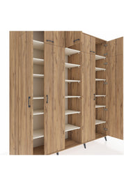 Hyperion Dolap 18 Raflı 9 Kapaklı 220x44x243 Çam-Çam/Aytaşı