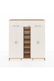 Hyperion Dolap 18 Raflı 9 Kapaklı 220x44x243 Çam-Aytaşı/Çam