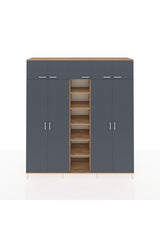 Hyperion Dolap 18 Raflı 9 Kapaklı 220x44x243