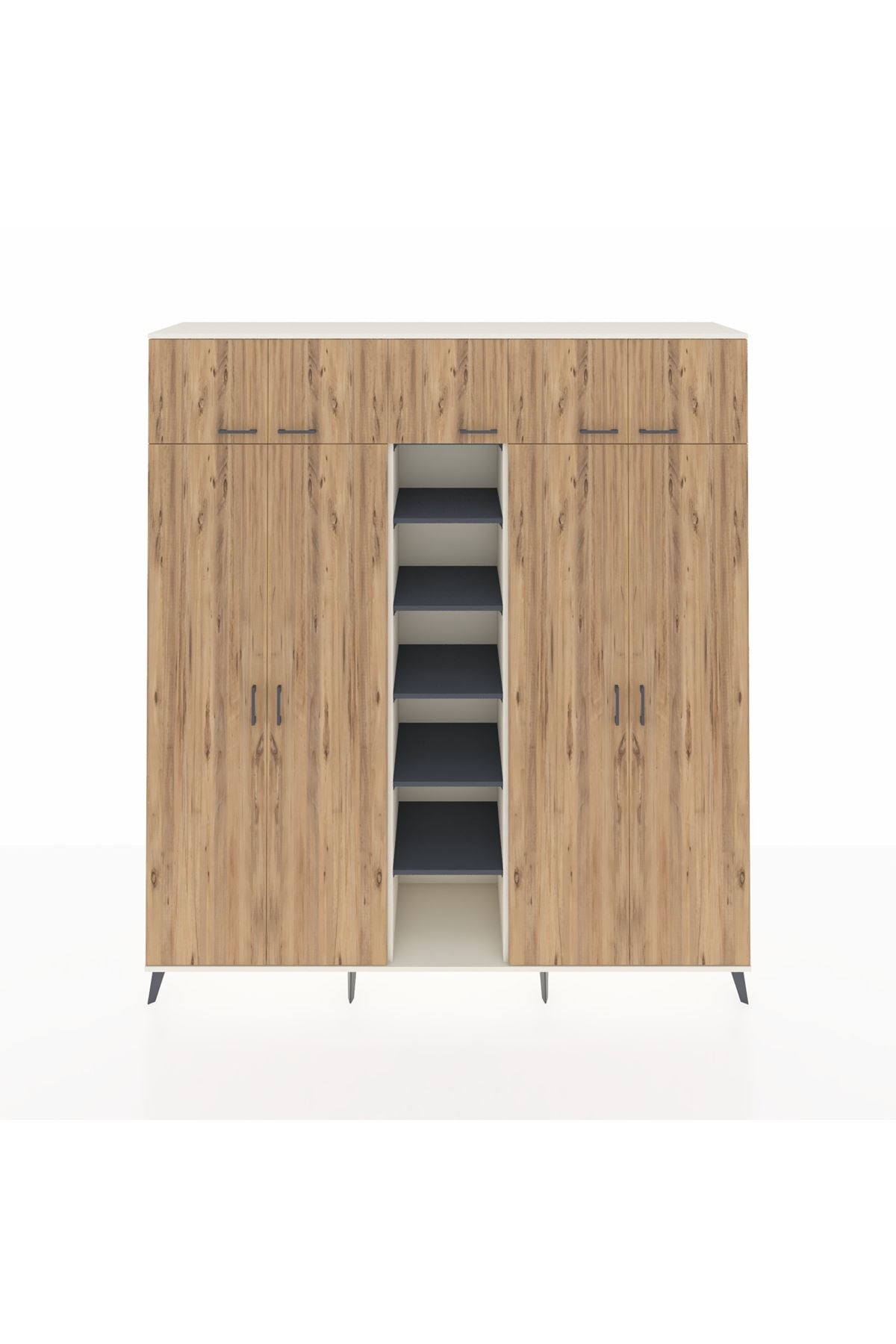 Hyperion Dolap 12 Raflı 9 Kapaklı 2 Askılı 220x44x243 - S553M016V02B