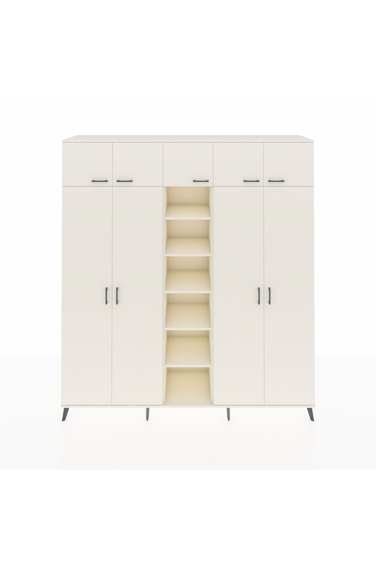 Hyperion Dolap 12 Raflı 9 Kapaklı 2 Askılı 220x44x243 - S553M016V04B