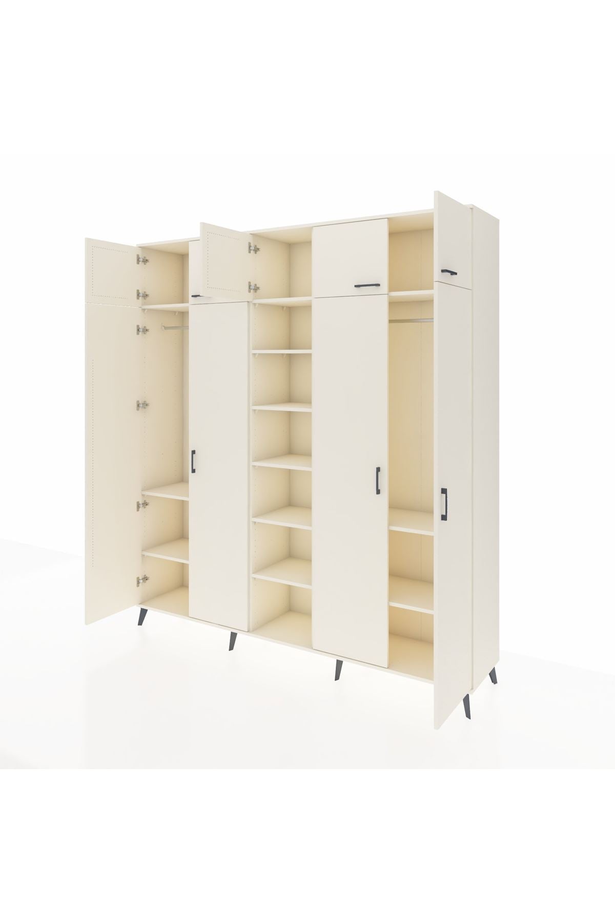 Hyperion Dolap 12 Raflı 9 Kapaklı 2 Askılı 220x44x243 - S553M016V04B