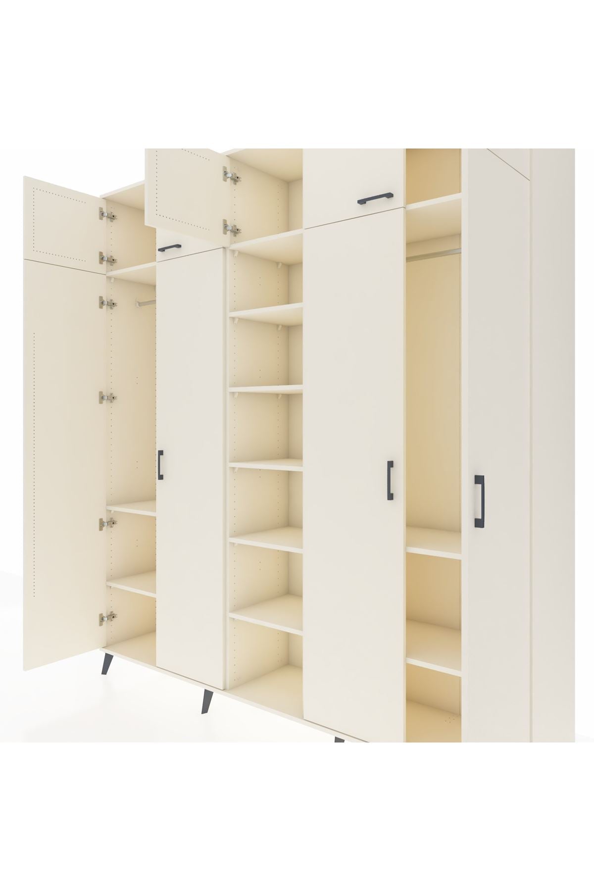 Hyperion Dolap 12 Raflı 9 Kapaklı 2 Askılı 220x44x243 - S553M016V04B